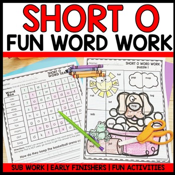 Short Vowel O Word Search