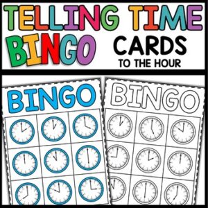 Telling time Bingo Game to the Hour