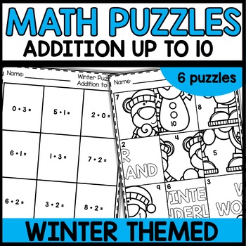 Addition to 10 Winter Themed Math Puzzles