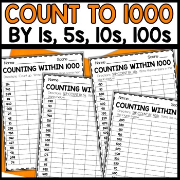 Skip Count to 1000 Worksheets