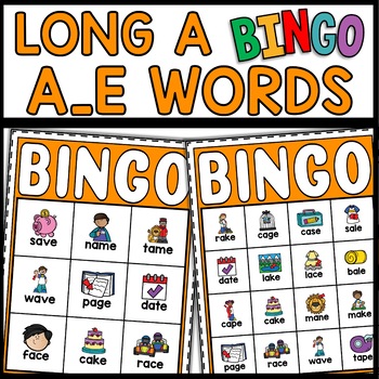 Long Vowel a Bingo Game