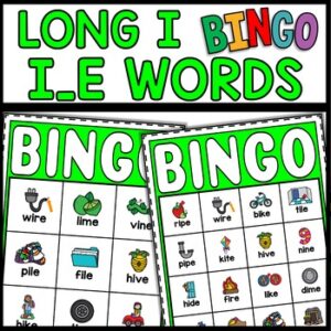Long Vowel I Bingo Game