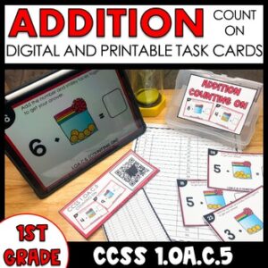 Counting On Addition Task Cards