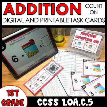 Counting On Addition Task Cards