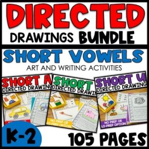 Short Vowels Directed Drawing Set
