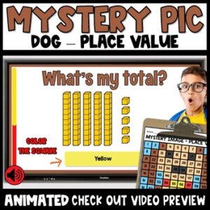 Place Value Video Mystery Picture Dog