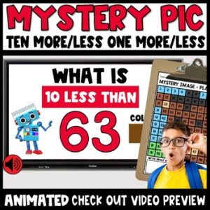 10 More 10 Less 1 More 1 Less Mystery Pictures to 100