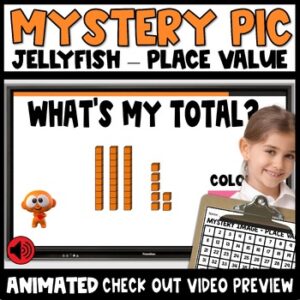 Place Value Video Mystery Picture Jellyfish