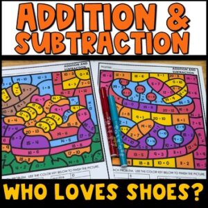color-by-number Addition and Subtraction