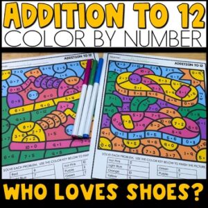 Addition to 12 Color by Number