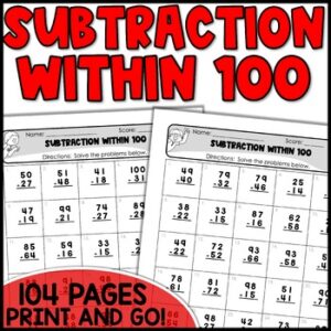 Subtraction within 100