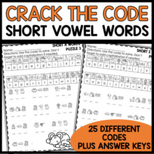 Crack the Code Short Vowel Literacy Centers