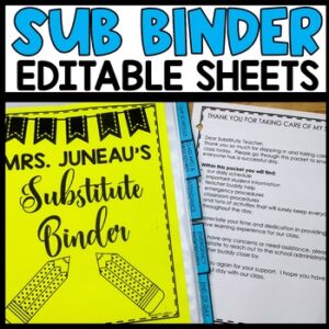 Sub Folder & Emergency Sub Plans Template