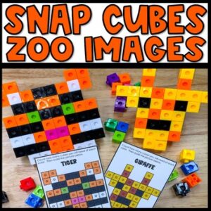 Zoo Animal Snap Cube Task Cards