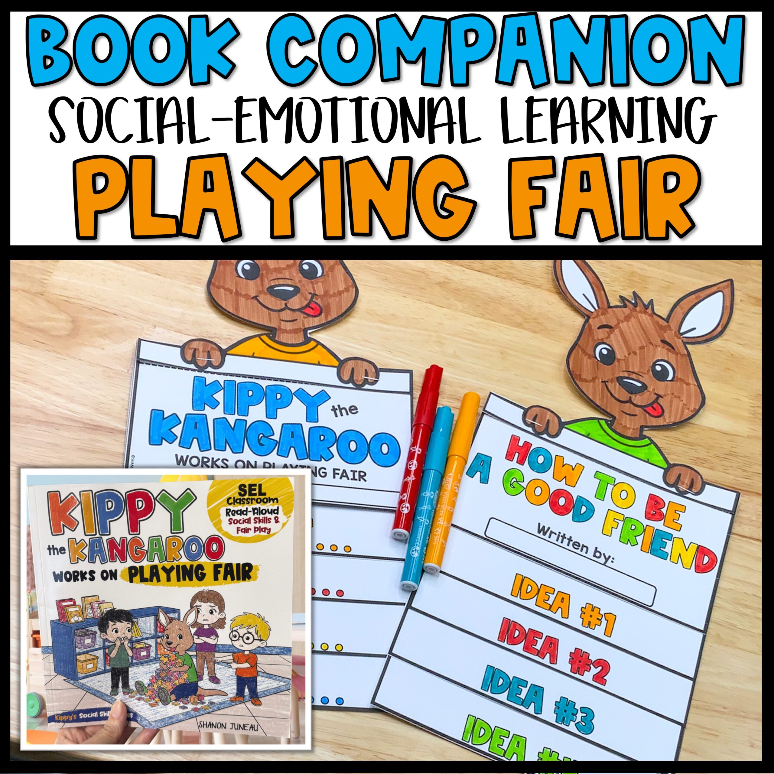 Kippy the Kangaroo Works on Playing Fair Book Companion