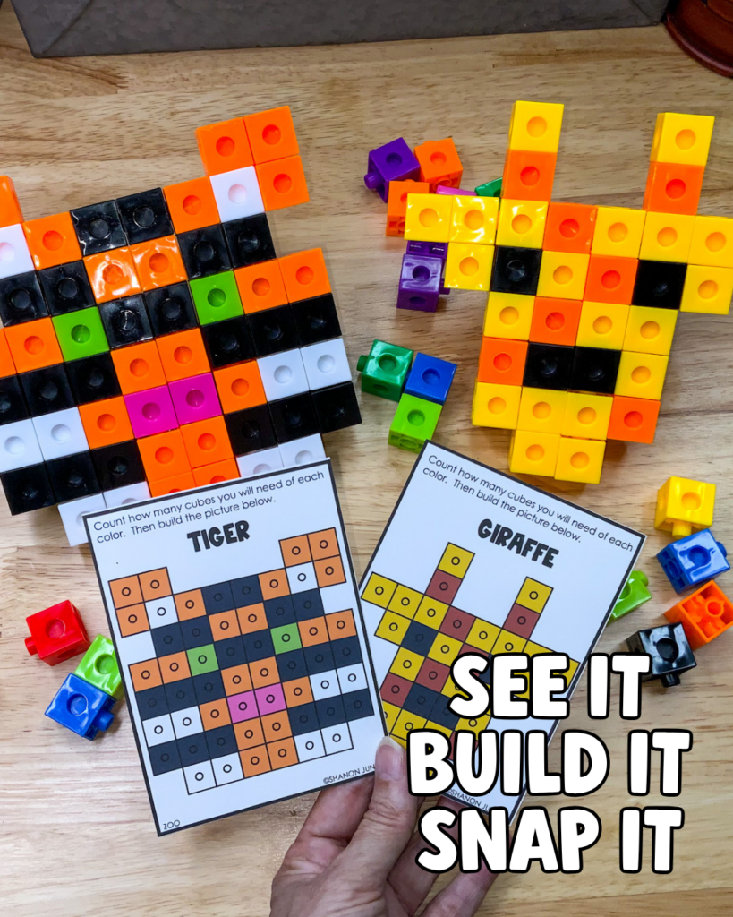 Soft Start Morning Activities for K-2 Classrooms using snap cubes