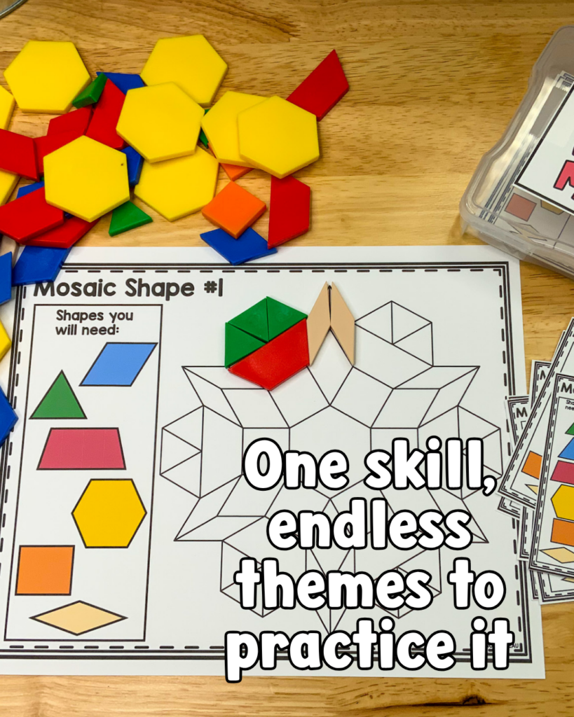 Soft Start Morning Activities for K-2 Classrooms using pattern blocks