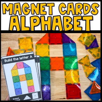 Alphabet Magnet Tiles Task Cards, Light Table Printables