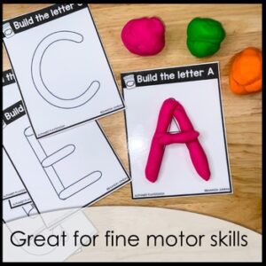 Alphabet Play Dough Mats, Capital and Lowercase Letters