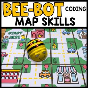 Bee-Bot Coding Map Activity, STEM Robotics 2nd Grade
