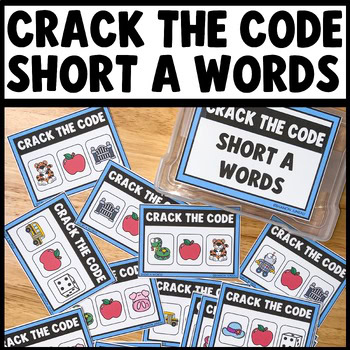 Crack the Code CVC Short A phonics task cards game for beginning readers word work center