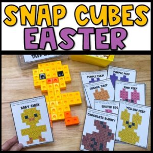 Easter STEM Snap Cube Activity Cards, Elementary Math