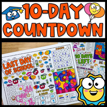 End of School Year Countdown, 10-Day Summer Break Activity