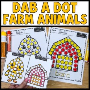 Farm Dot Marker Pages, Fine Motor Printables for Kids