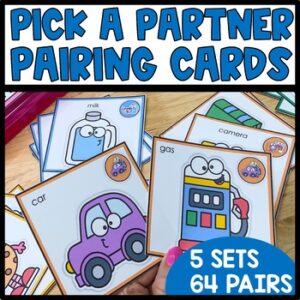 Food Pairs Match Cards, Peanut Butter and Jelly Partners