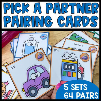 Food Pairs Match Cards, Peanut Butter and Jelly Partners