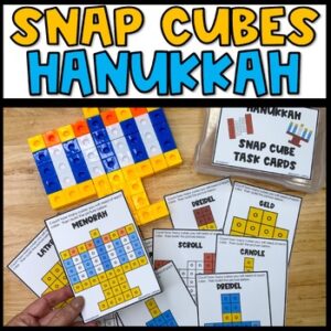 Hanukkah Snap Cube Task Cards, STEM Pattern Activities
