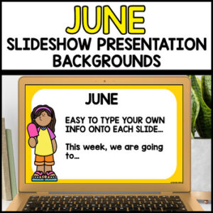June Google Slides Templates Daily Agenda Backgrounds Digital Resource for Classroom