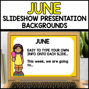June Google Slides Templates Daily Agenda Backgrounds Digital Resource for Classroom