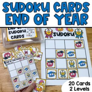 Kids Sudoku Puzzles, Easy End of Year Summer Theme