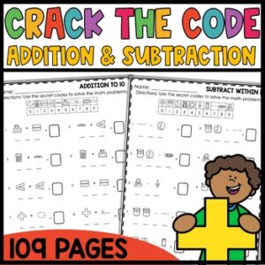 Math Crack the Code, Addition & Subtraction Sub Plans