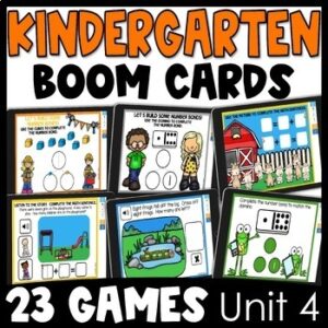 Number Bonds to 5 and 10 Kindergarten Boom Cards - Simple Addition with Pictures Activity