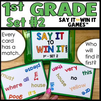 High Frequency Sight Words Literacy Center Station Say It to Win It Games™ Set 2