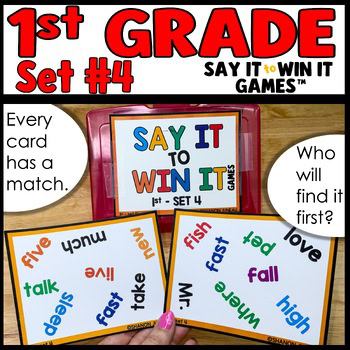 High Frequency Sight Words Literacy Center Station Say It to Win It Games™ Set 4