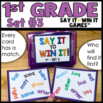 High Frequency Sight Words Literacy Center Station Say It to Win It Games™ Set 3