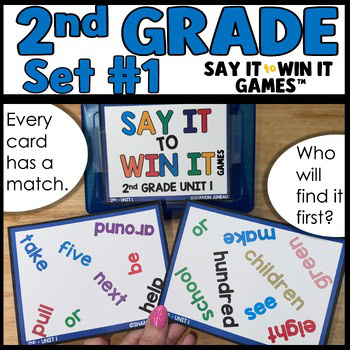 2nd Grade Words Phonics High Frequency Work Say It to Win It Games™ Set 1