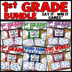 1st Grade High Frequency Sight Words Say It to Win It Games™ BUNDLE
