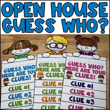 Open House Craft Guess Who Back to School Night Student Art Project Activities
