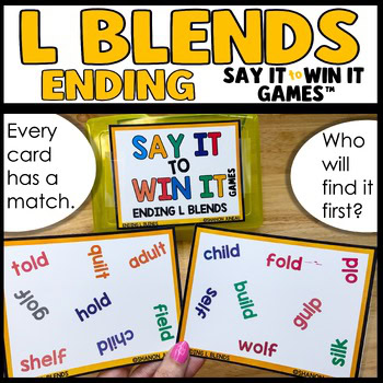 Final L Blends Sounds Word Phonics LF LT LP LK LD LM Say It to Win It Games™