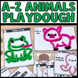 Play Dough Task Cards, Farm Zoo Ocean Morning Activities