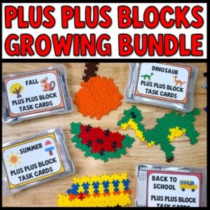 Plus Plus Blocks Task Cards, STEM Morning Activities Bundle