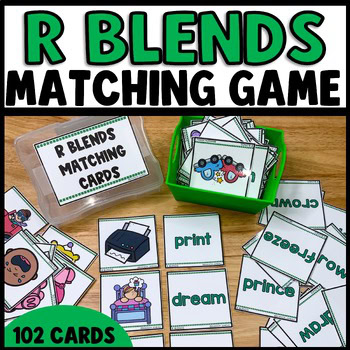 R Blends Word Sort Game, BR CR DR FR GR PR, Grade 1