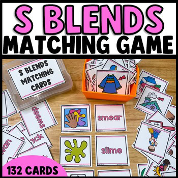 S Blends Matching Game, Initial Blends, Grade 1