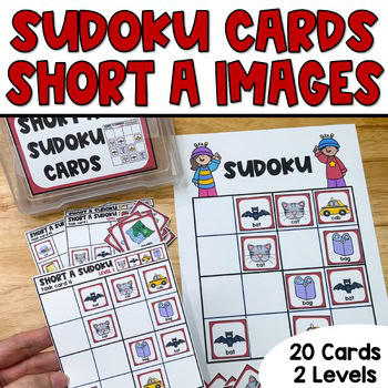 Short A Word Sudoku Puzzles for Kids, Easy and Medium