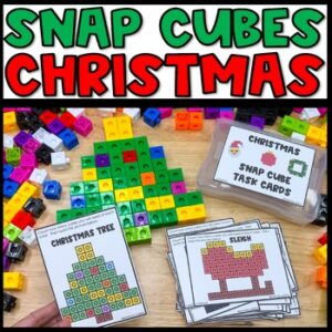 Snap Cube Task Cards, Christmas STEM Pattern Activities