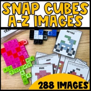 Snap Cube Task Cards, STEM Pattern Activities, 288 Images
